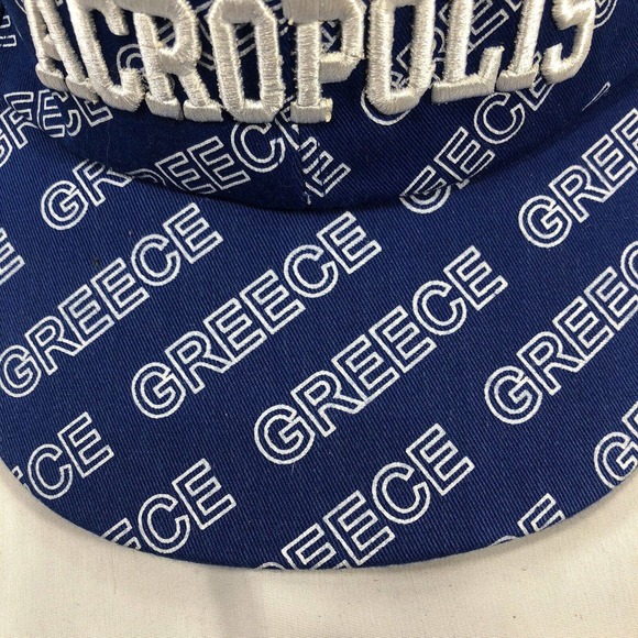 Acropolis Greece Blue White All Over Print Hat Cap Adjustable One Size Fits Most - Picture 5 of 11